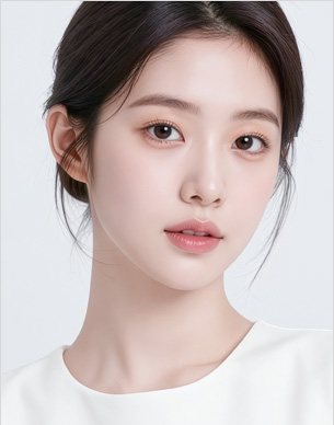광고 모델 정면 얼굴